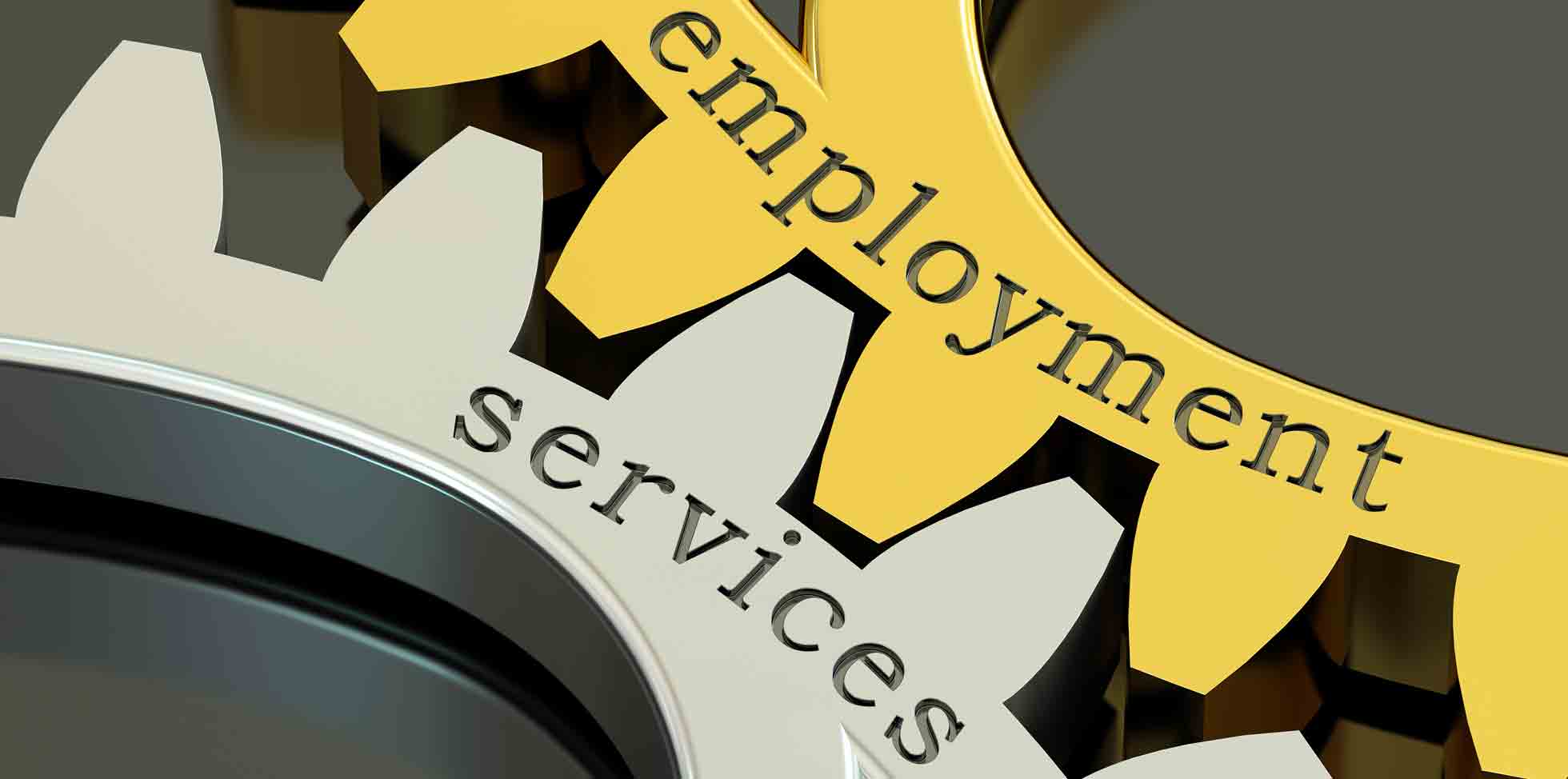 Employment Services Gears that say emplyment services